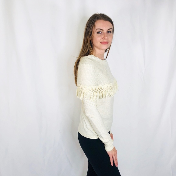 Anthropologie Angel of the North Cream Sweater 039 - Picture 2 of 5